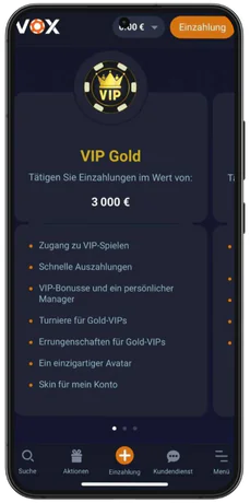 Vox Casino Deutschland VIP