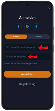 Vox Casino-Anmeldung
