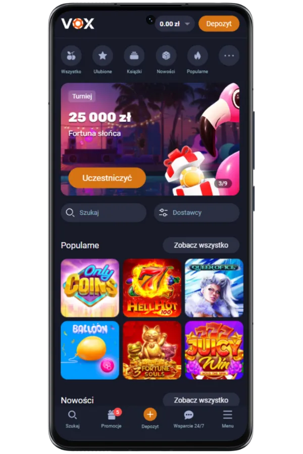 Oficjalna aplikacja Vox Casino